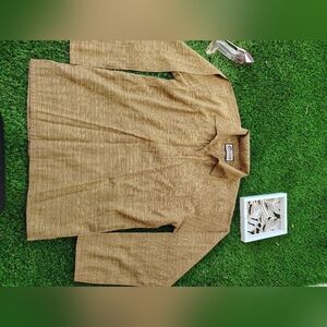 Casual Tan Long Sleeve Shirt